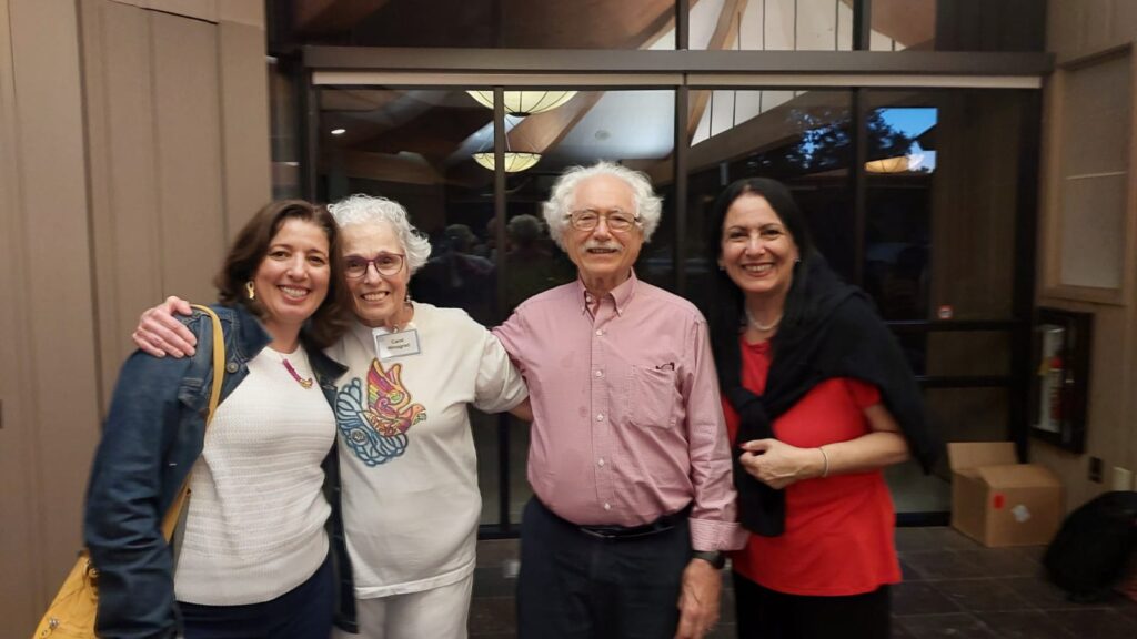 Carol and Terry Winnograd, emeritus professors at Stanford, at Jstreet Board